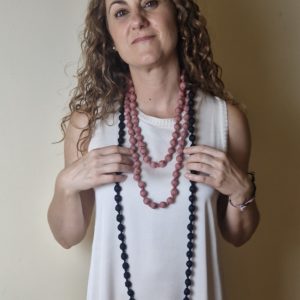 COLLAR ABALORIOS TEXTIL